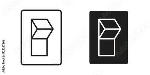 Electric switch icon outline vector set. icon vector isolated on white background. EPS 10