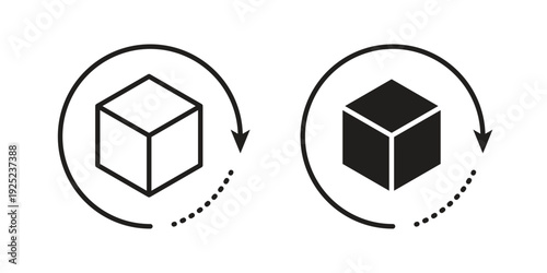 Return purchase icon in a simple line art style. EPS10