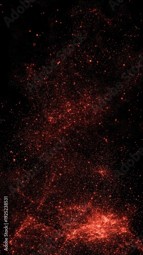 On the black background, there are evenly distributed, sandy-like yellow part...