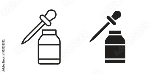 Serum icon in a simple line art style. EPS10