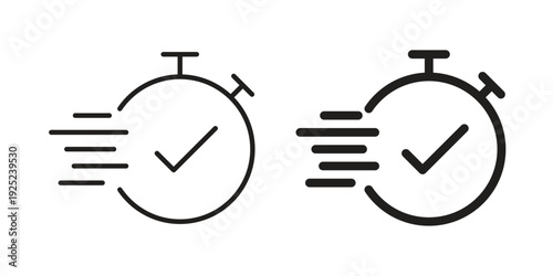 Express icon outline vector set. icon vector isolated on white background. EPS 10