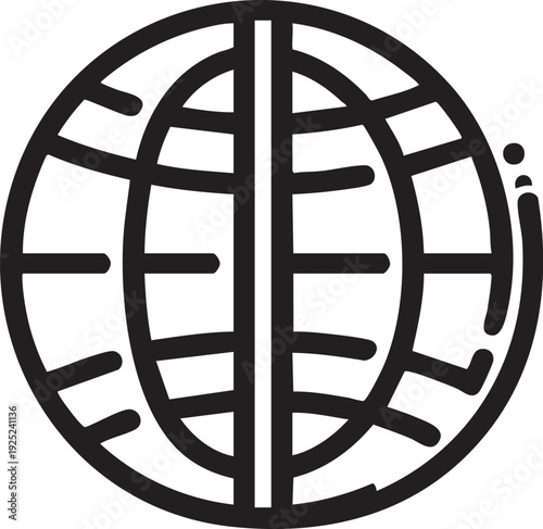 Globe icon vector: world, earth, global network illustration eps silhouette