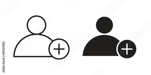 Follower icon outline vector set. icon vector isolated on white background. EPS 10