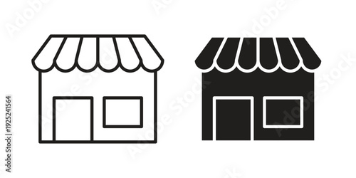 Franchise icon outline vector set. icon vector isolated on white background. EPS 10