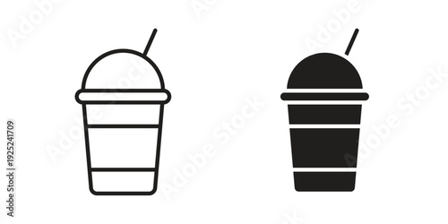 Frappe icon outline vector set. icon vector isolated on white background. EPS 10