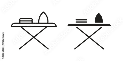 Ironing board icon outline vector set. icon vector isolated on white background. EPS 10