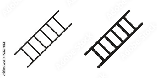 Ladder icon outline vector set. icon vector isolated on white background. EPS 10