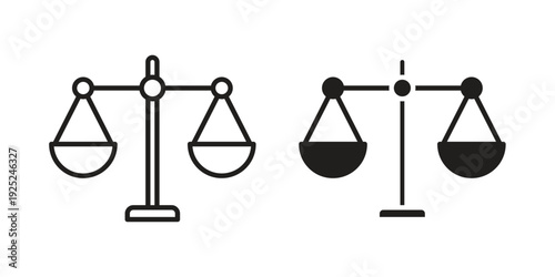 Law icon outline vector set. icon vector isolated on white background. EPS 10