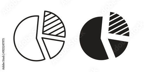 Market share icon outline vector set. icon vector isolated on white background. EPS 10