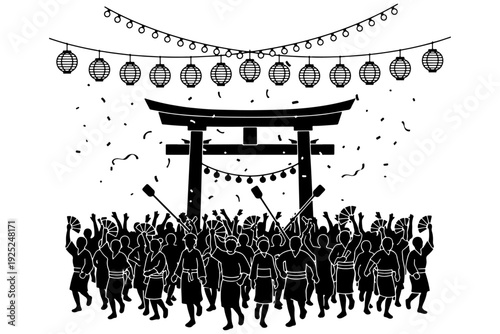 Japanese Bean-Throwing Celebration – Festival with People and Demons