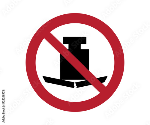 ISO 7010 P012 No heavy load sign. ISO 7010 P012 No heavy load prohibition safety sign, weight limit warning symbol vector design and illustration.
