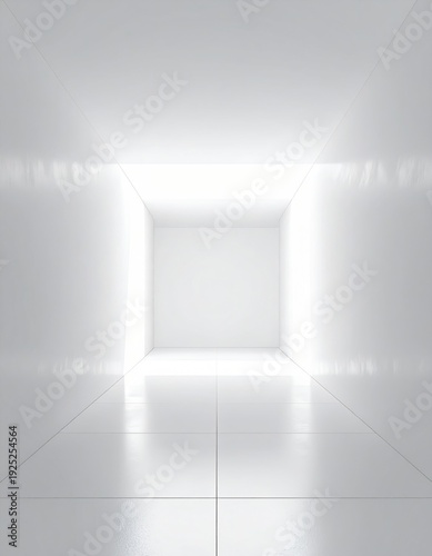 Wallpaper Mural Bright White Interior Room with Geometric Perspective and Minimalist Design Torontodigital.ca