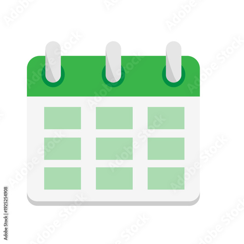 Office calendar colorful icon illustrations