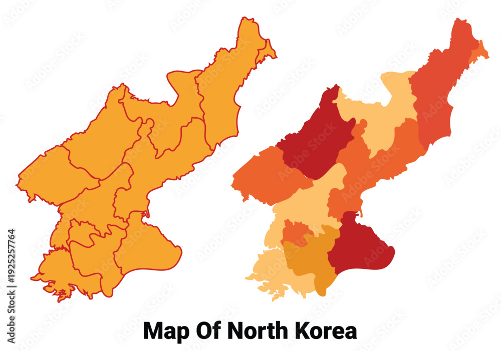 Obraz premium Map of North Korea