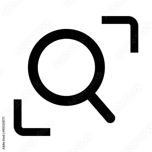 Search icon vector. increase illustration sign. magnifier symbol or logo.