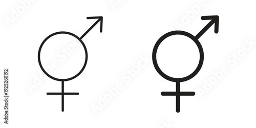 Unisex icon outline vector set. icon vector isolated on white background. EPS 10