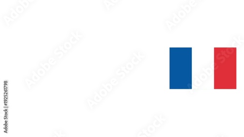 red white and blue france flag animation videos on white background 