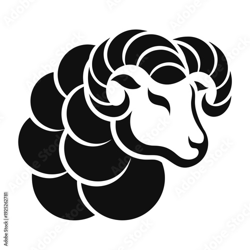 Black silhouette of a sheep symbolizing Eid al-Adha celebration  