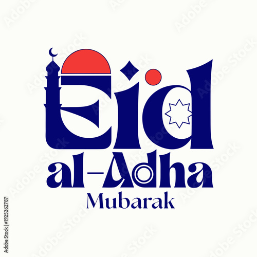 Eid al-Adha celebration graphic design in colorful style  