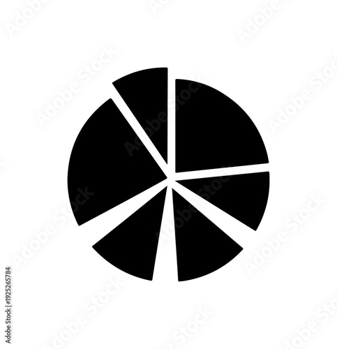 Minimalist Black and White Radial Divider Icon