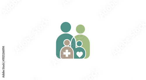 Family Health Care and Love Illustration.