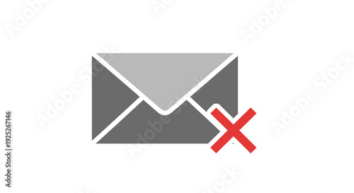Rejected or Unwanted Email or Letter Symbol.