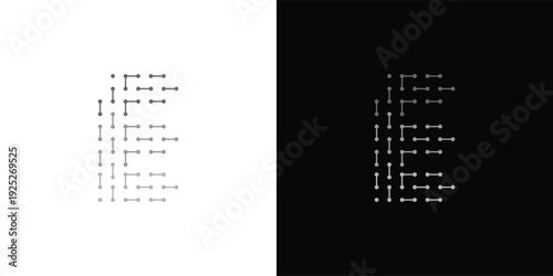 The letter 'E' logo is formed from digital circuit lines on a white or black background. It represents electronics, engineering, energy, efficiency, and the digital age.