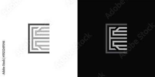 The letter 'E' logo is formed from digital circuit lines on a white or black background. It represents electronics, engineering, energy, efficiency, and the digital age.