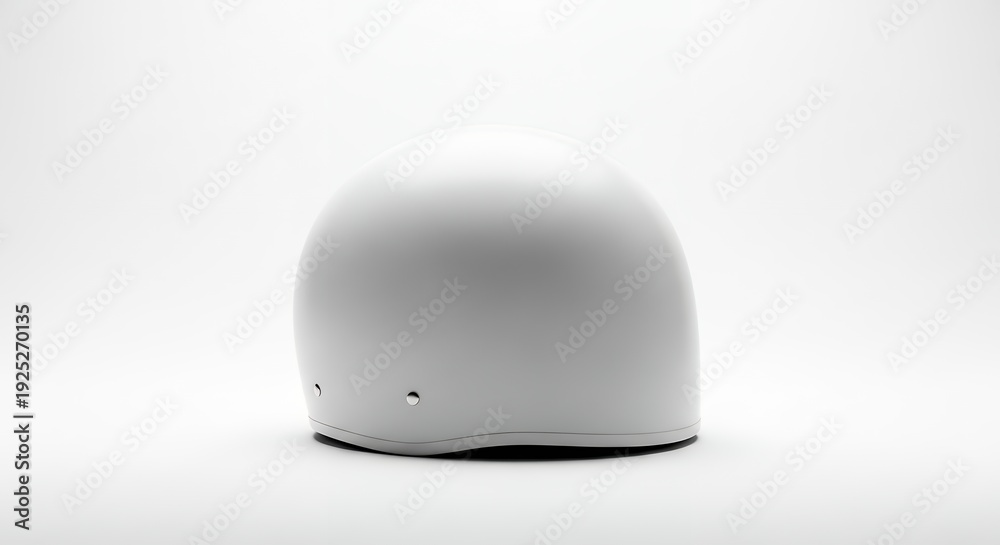 Fototapeta premium White Helmet on White Background, Minimalist Studio Shot.