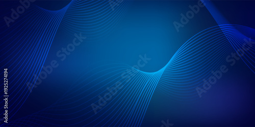 Abstract blue modern background with smooth lines. Dynamic waves. vector illustration.