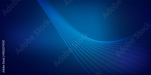 Abstract blue modern background with smooth lines. Dynamic waves. vector illustration.