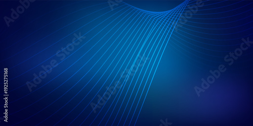 Abstract blue modern background with smooth lines. Dynamic waves. vector illustration.