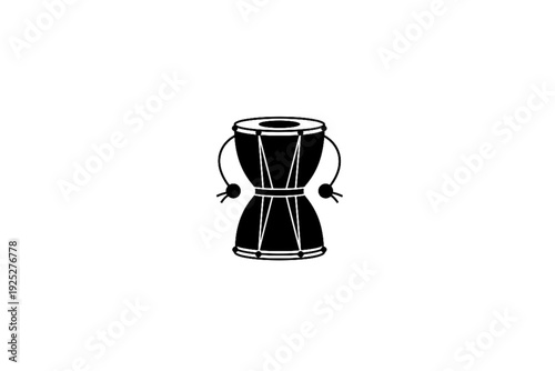 Djembe Drum Silhouette: A simple yet elegant silhouette of a djembe drum, ready to resonate with its captivating rhythm.