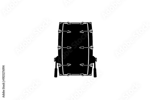 Drum's Resonance: A bold illustration of a large drum, a symbol of rhythm and musical expression.