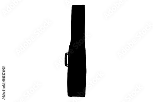 Guitar Case Silhouette: A minimalist, striking silhouette of a guitar case stands in stark contrast. Its sleek design hints at the music and artistry within, perfect for creative projects.