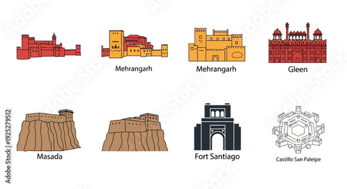 Collection of Famous Landmarks in Vector Form.