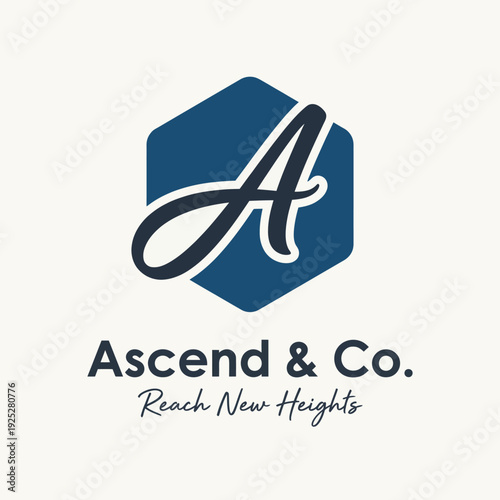 This logo showcases a stylized letter A within a hexagonal shape, embodying the themes of growth, ambition, and partnership in a professional and elegant manner.