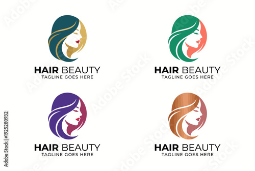This logo design showcases a stylish and elegant representation of beauty, perfect for salons and beauty services to convey sophistication and professionalism.