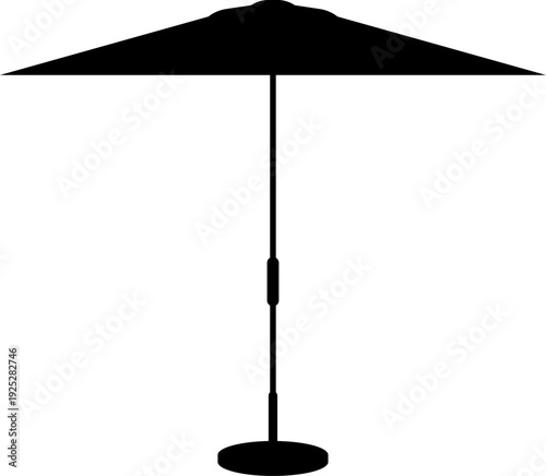 Umbrella icon. Types of umbrellas collection vector silhouette. April showers bring May flowers. Season Rain Protection Concept Flat Design