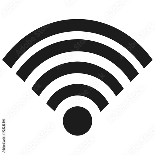 Stylish WiFi symbol for modern technology designs and digital connectivity