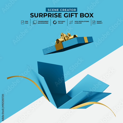 gift box isolated on transparent background cutout