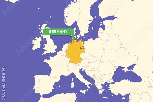 Illustration of Germany map highlighting Berlin