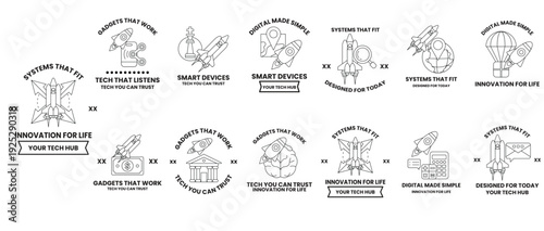 A series of images with the words "innovation for life" written below them