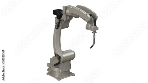 Industrial Welding Robot 3D Rendering – 6 Axis Articulated Robotic Arm for Automated Manufacturing
