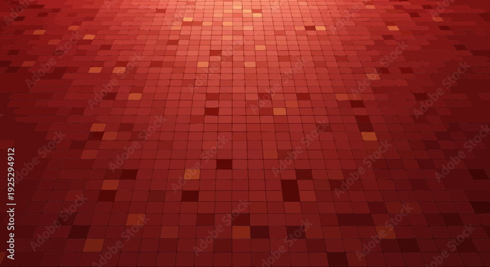 custom made wallpaper toronto digitalabstract red mosaic tiles background, perspective view