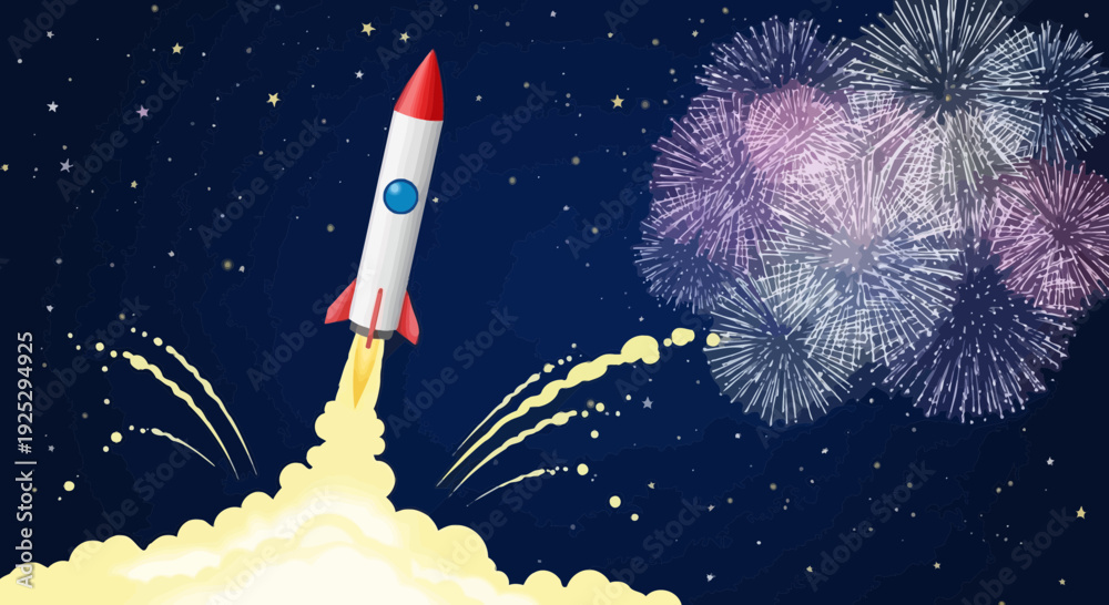 custom made wallpaper toronto digitalrocket launch with fireworks, space background