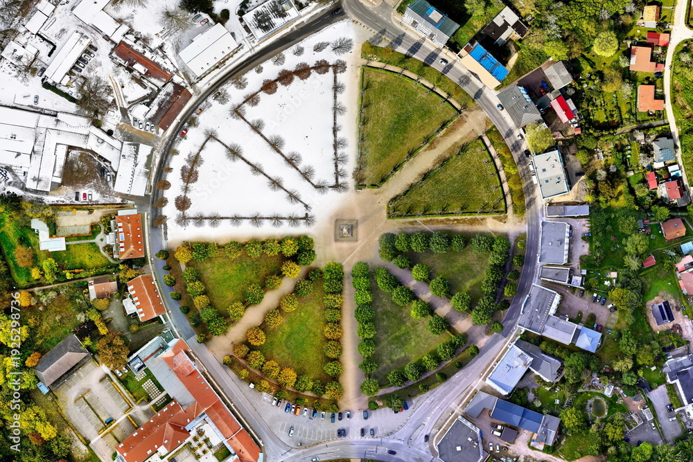 Obraz premium Putbus Circus Seasonal Aerial View