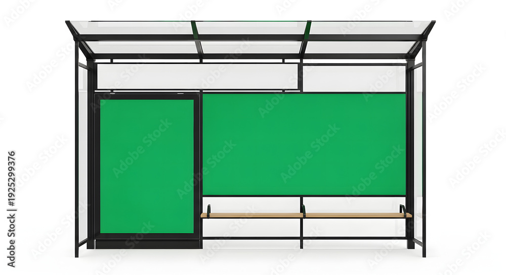 Obraz premium A sleek black metal shelving unit with green boards displayed from a front viewpoint