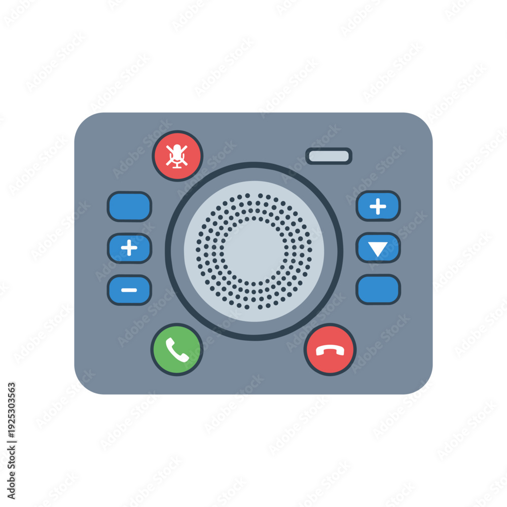 Obraz premium Modern remote control buttons vector illustration isolated on gray background