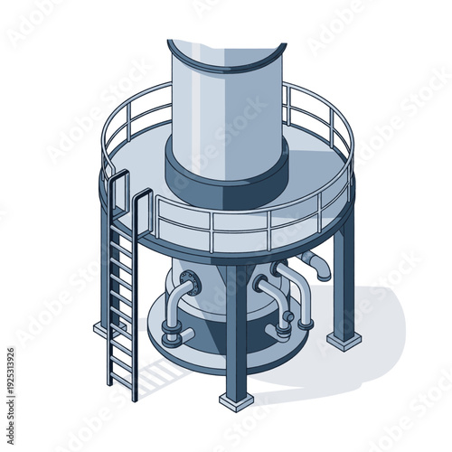 Industrial Water Treatment Plant Equipment Tank.